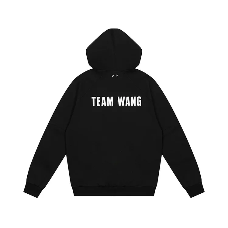 王嘉尔同款 TEAM WANG 连帽男女秋季上衣连帽卫衣经典情侣款宽松