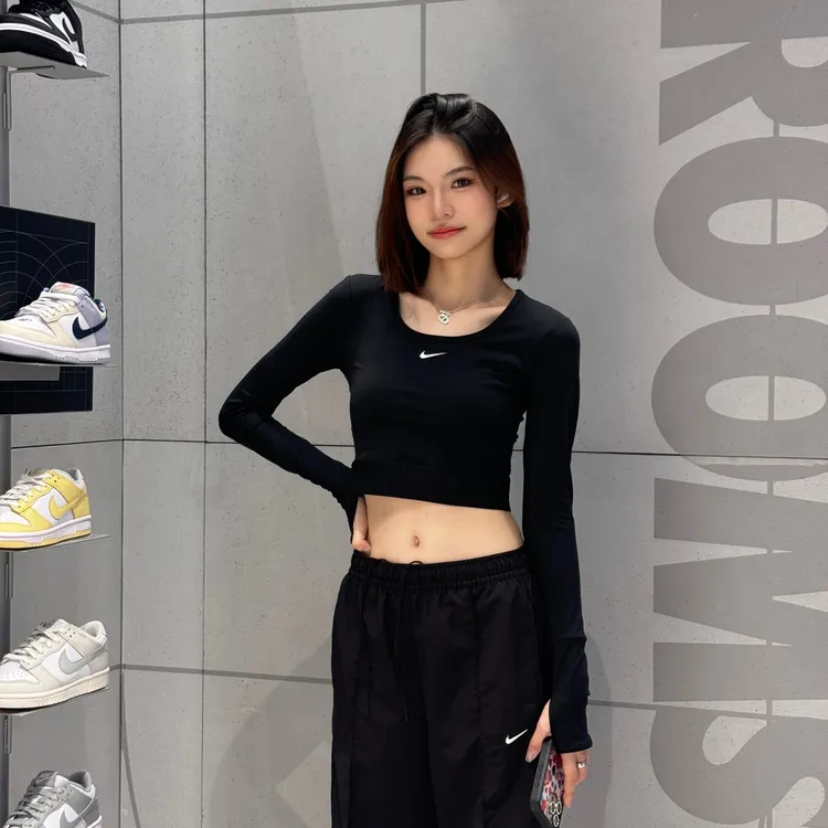 NIKE耐克AS W NP DF LSTOP女装黑色运动长袖HV9993-010