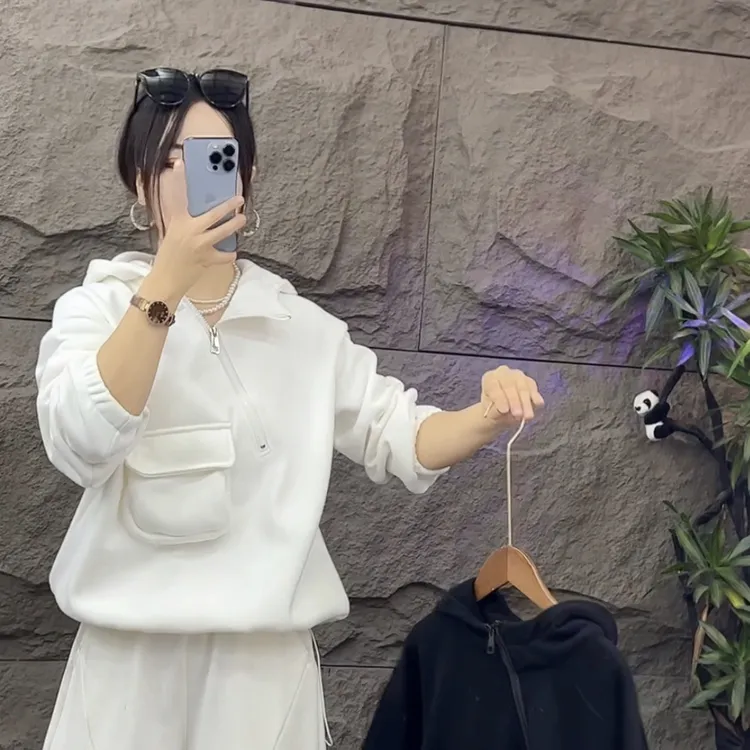 颜-7558冬款加绒潮流卫衣