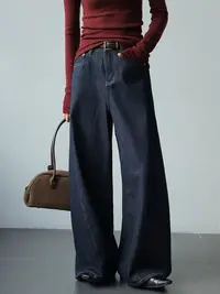 赫拉（6032#库）复古气质垂感百搭阔腿裤 KC