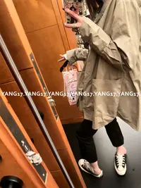  杨十七  绿茶加咖啡 chao好穿的风衣式大板型衬衫！！