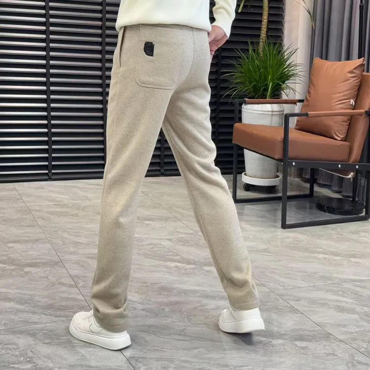 张先生欧货•66319男士冬季醋酸羊绒混纺直筒松紧腰百搭休闲裤