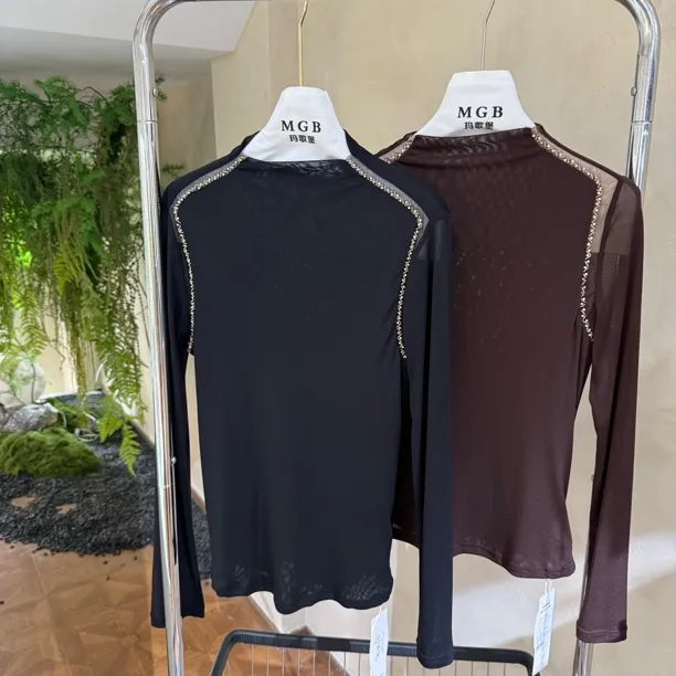 女士89937/89938极简风常规修身型女长袖半高领打底衫丹姐推荐