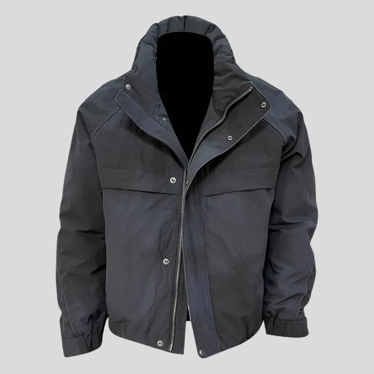 ohmmayby羽绒服男冬季新款短款立领潮流时尚休闲90白鸭绒加厚外套