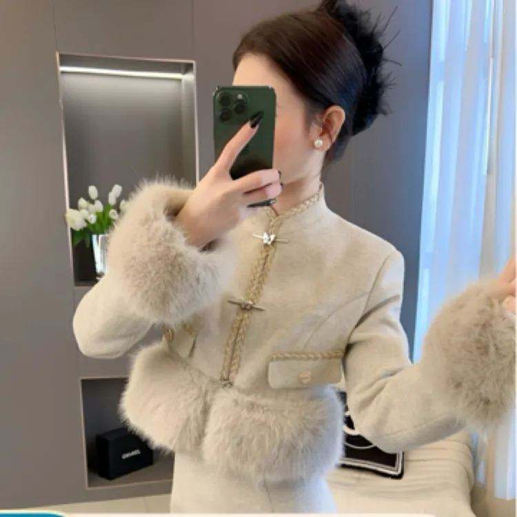 深圳贵妇千金2025新中式加厚高档小香风百搭半身裙子两件套南油