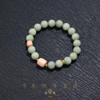 员格格/18K金/和田玉粉青带猫眼手串/FWYDO09（多样性发）