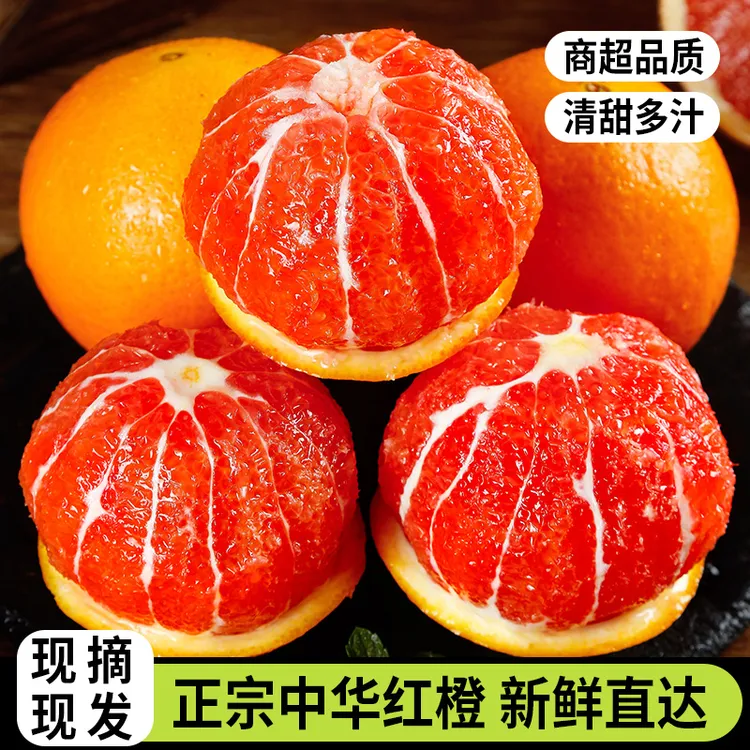 中华红血橙新鲜时令水果应当季时令湖北秭归红橙子酸甜爆汁