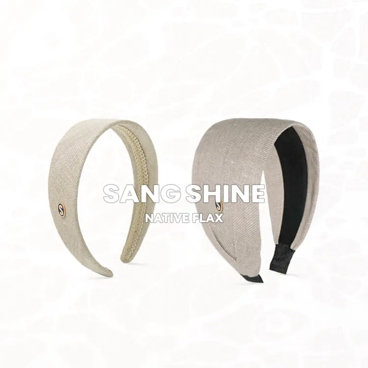 桑巷sangshine小众设计 高颅顶100%原生亚麻bc金丝发箍昕昕同款商品图