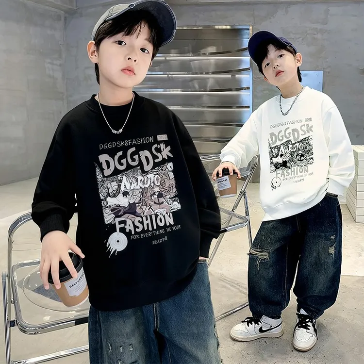 男童秋装卫衣2025新款儿童春秋韩版卡通上衣中大童秋冬痞帅男孩潮