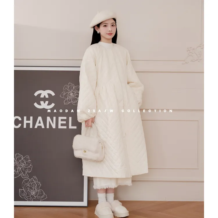 maodan/猫单【蛋壳泡芙】孕妇装秋冬新品长袖休闲气质外套针织裙