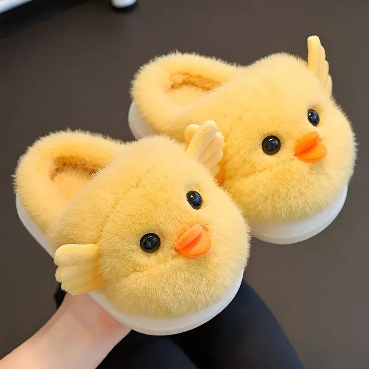 儿童棉拖鞋秋冬季居家室内防滑耐磨毛拖软底毛绒亲子厚底保暖棉鞋