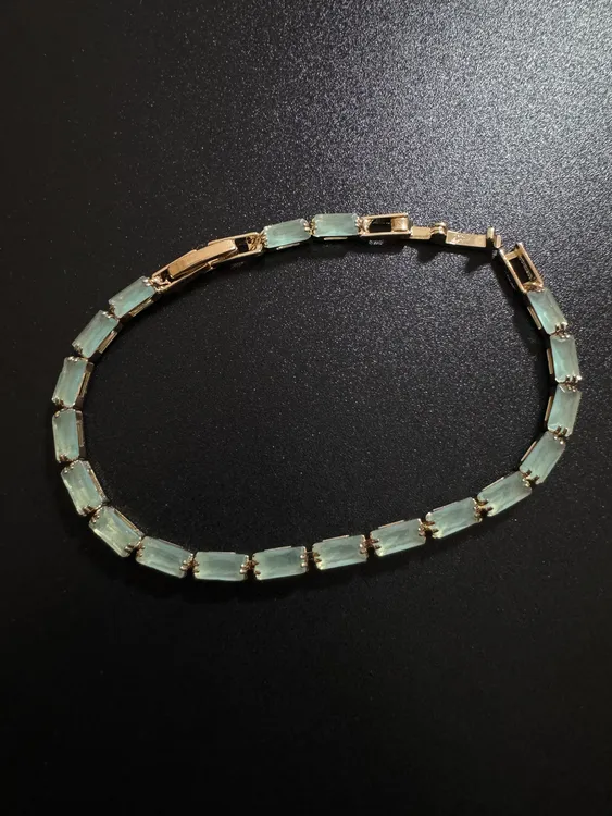 高级感雾海蓝锆石手涟小众轻奢简约百搭diy手串