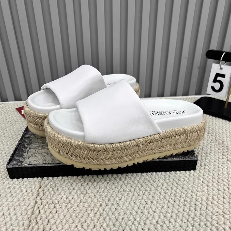 2025新款增高一字凉拖鞋女夏季外穿休闲百搭一脚蹬懒人鞋沙滩女鞋