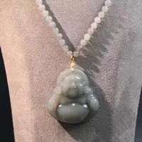 国玉天工和田玉烟紫佛公49*10*50gytg0578多样性发货