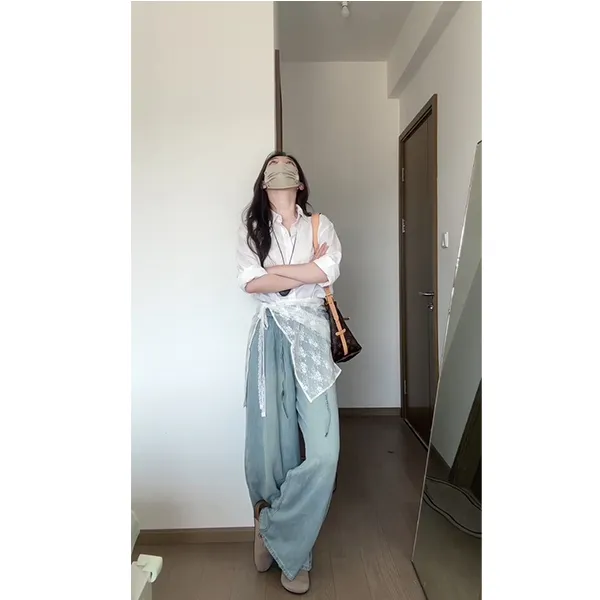 一整套ootd穿搭韩系两件套2025超火套装x夏季季新款女装衬衫长裤