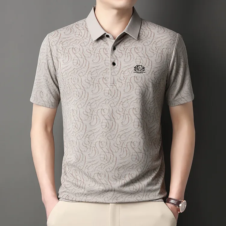 培蒙t恤polo男款爆款男款t恤男士冰丝长袖polo衫夏季短袖翻领商务