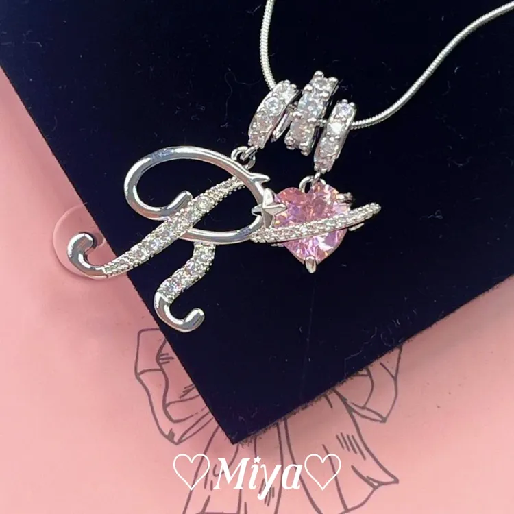 钛钢锆石项链 粉色假期·多巴胺字母定制全系列字母项链闺蜜礼物