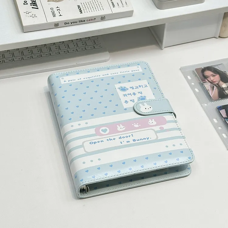 初屿文创灰系海盐气泡pu活页本可爱原创学生ins小众日记本笔记本