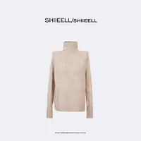 SHIIEELL气质百搭半高领针织毛衫Z9905