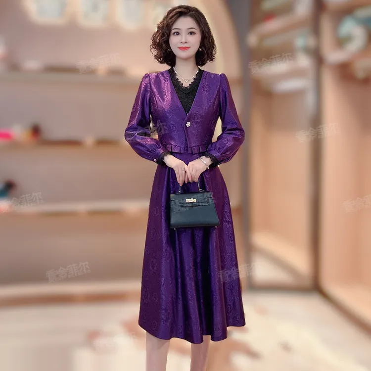 【85932】[晖晖]新款法式重工手工修身连衣裙-85932