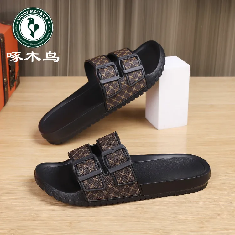 啄木鸟男鞋防滑软底一字拖夏季舒适透气休闲凉拖男士耐磨百搭拖鞋