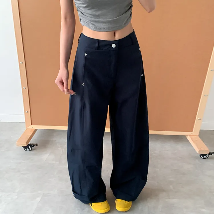 休闲弯刀裤女款爆款2025秋季美式工装裤显瘦宽松百搭设计感阔腿裤