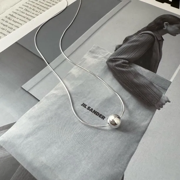 吊坠足银 足银项链 项链气质简约坠链女士甜美