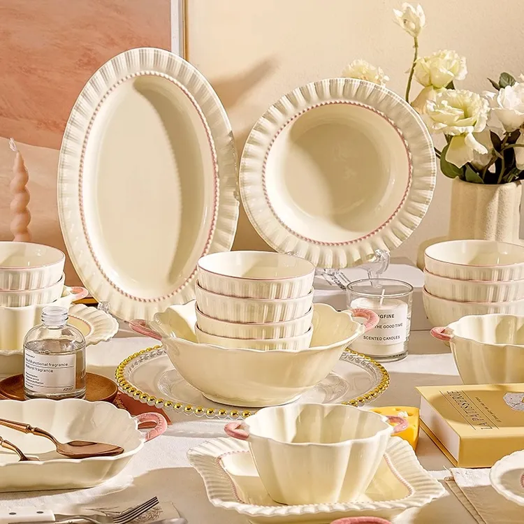 2025新款高颜值陶瓷碗碟餐具碗盘筷家用饭新婚乔迁新居礼物品