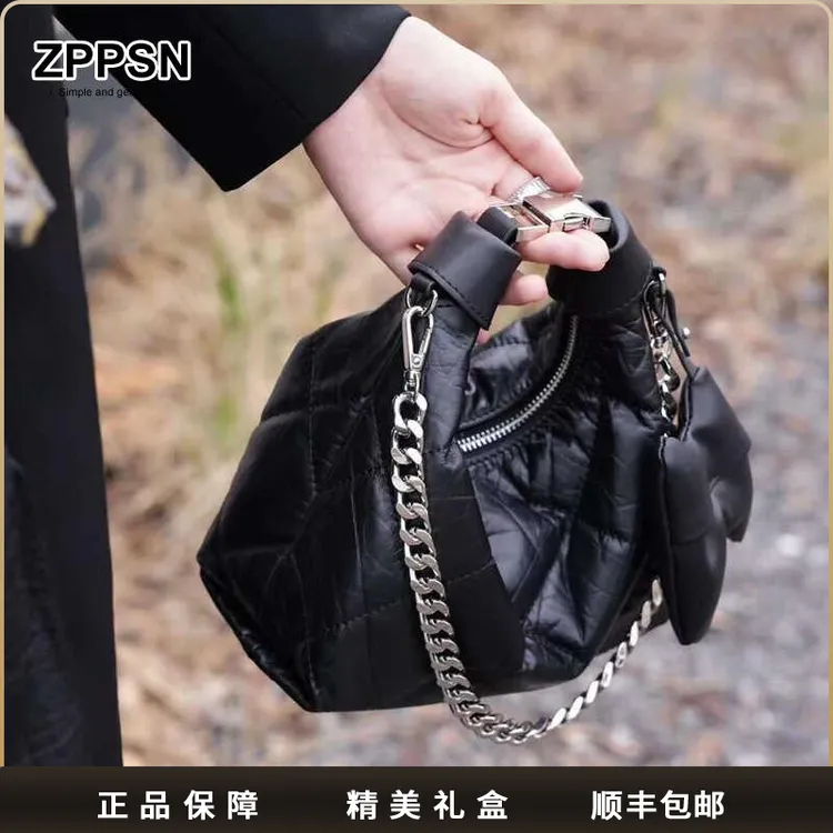 ZPPSN抖音网红单肩真皮菱格小包小包包百搭包包女款爆款2025新款