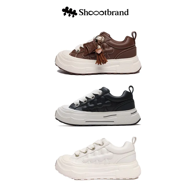 【冬季皮面】重奏鞋防风保暖防滑耐磨厚底增高复古板鞋SHOOTBRAND