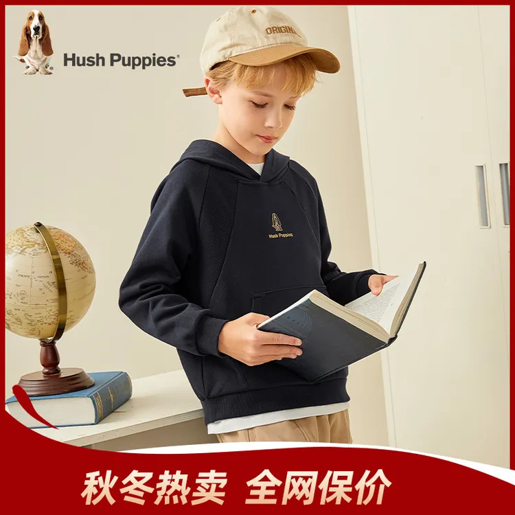 S暇步士童装秋季新款男童女童长袖毛圈保暖卫衣HPRQND37CQ631