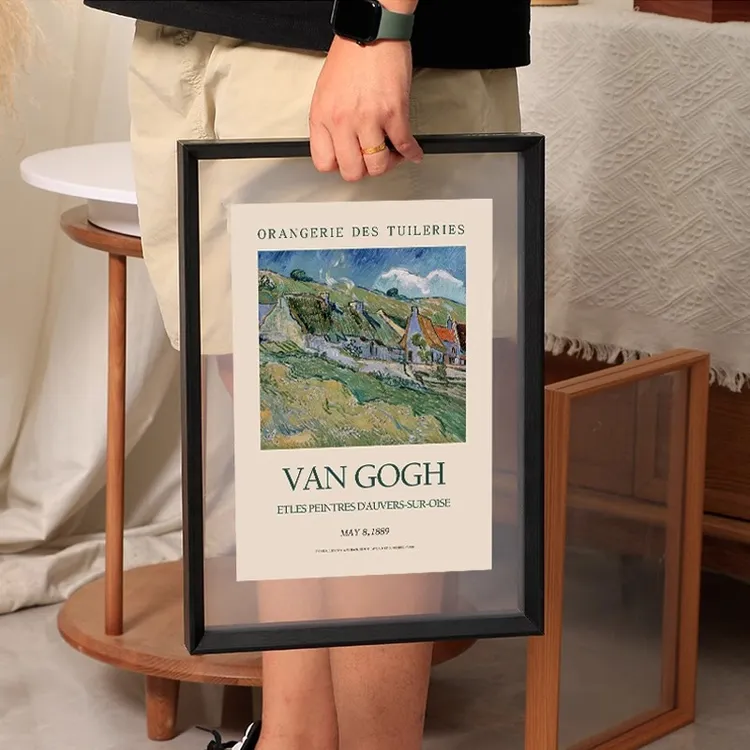 双面透明裱画框亚克力摆台相框A3海报明信片装裱展示创意diy摆件