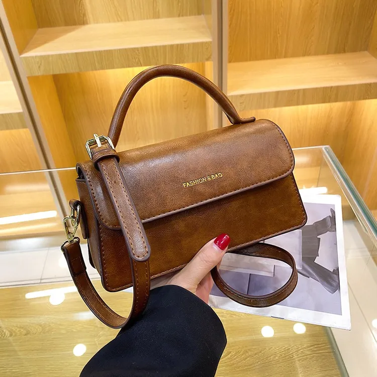 2025新款复古小包女包时尚潮单肩斜挎包高级感女士手提小方包2564