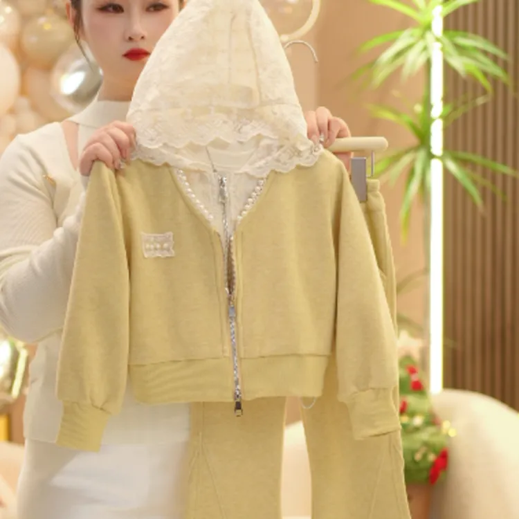 女童春装2025新款儿童洋气套装女孩连帽卫衣大童春秋款运动两件套
