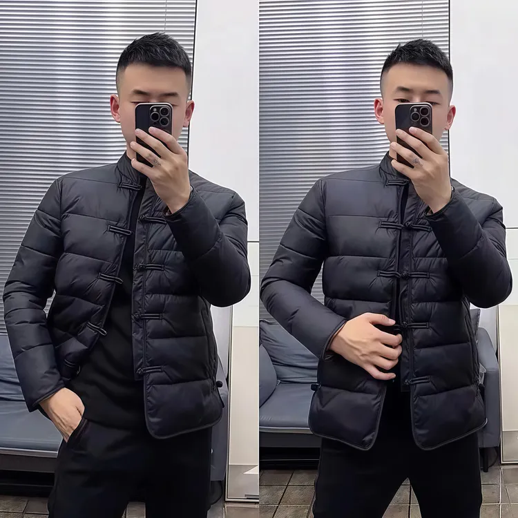 新款中国风冬季加厚唐装保暖棉衣外套个性男士潮流气质棉服轻奢帅