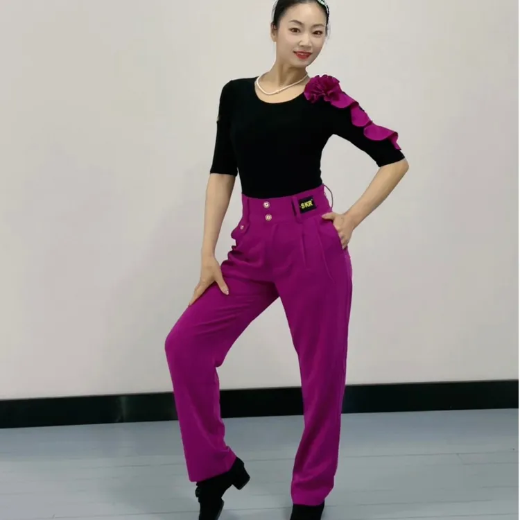 华丝格【阿珠老师】汉舞王巴伦男女同款 桑巴舞休闲小脚裤