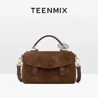 【天美意Teenmix】雅丹风牛皮剑桥包TMX4XST008