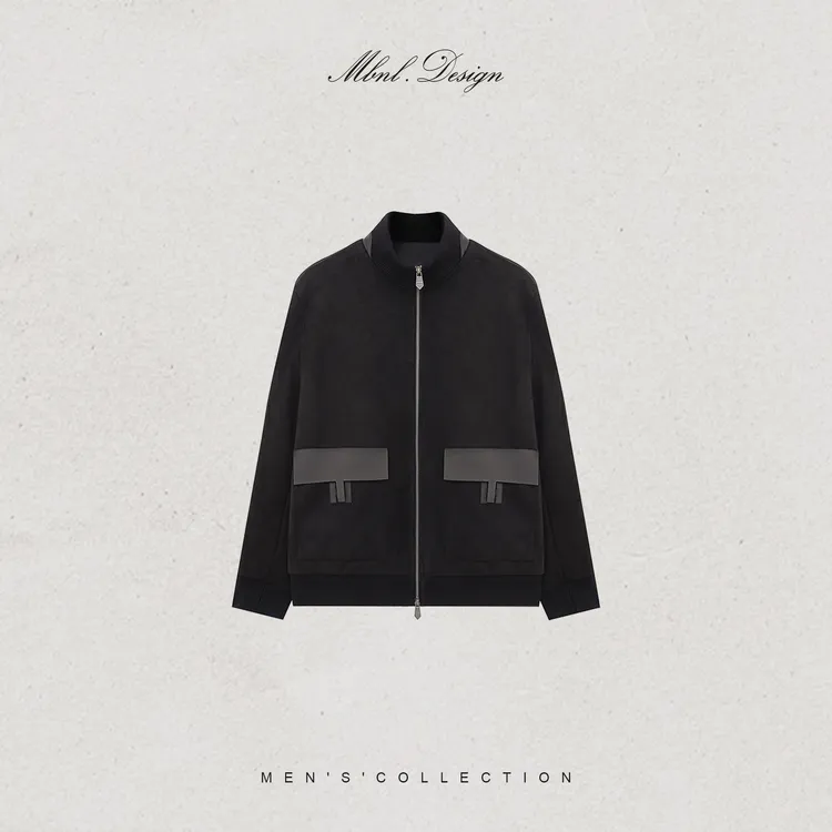 MBNL-F「Stand」秦磊男装90白鹅绒绵羊皮棒球领羽绒服LL-WYR7035