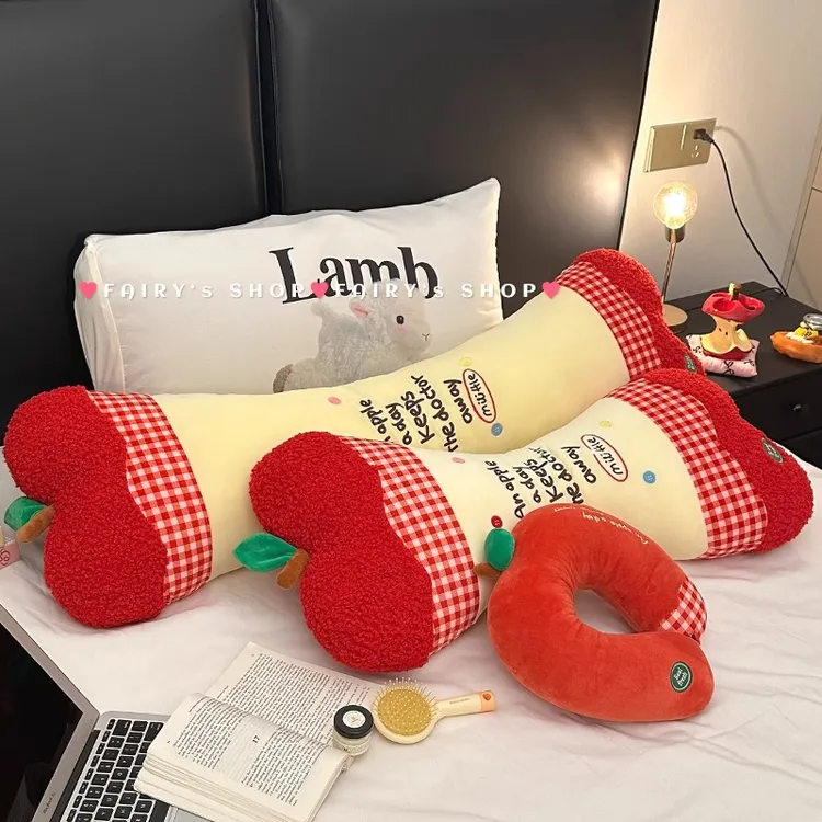 苹果长条抱枕侧躺夹腿枕头女生卧室宿舍睡觉神器可拆洗加长款靠枕