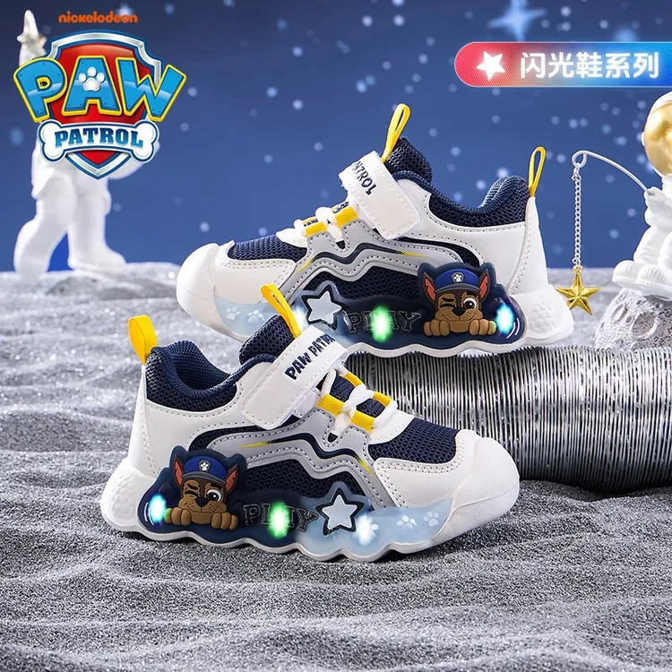 PAWPATROL/汪汪队立大功亮灯鞋童鞋学步鞋网面小童宝宝软底闪光