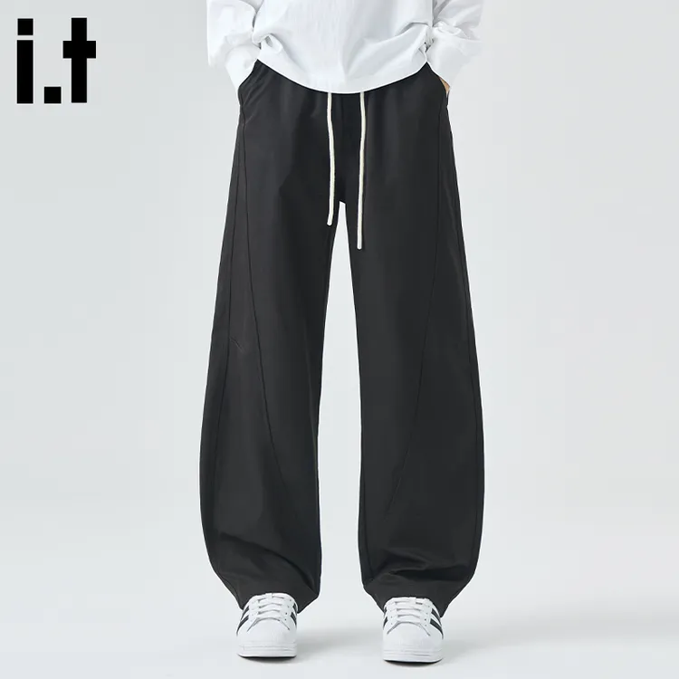 i.t:CHOCOOLATE弯刀休闲裤男2025秋冬款宽松高级感痞帅百搭阔腿裤