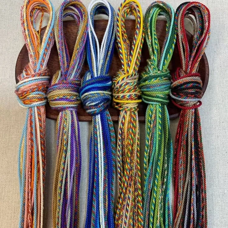 藏式手搓棉线diy材料包手工分装线多色耐磨传统文玩 手工 编织 线