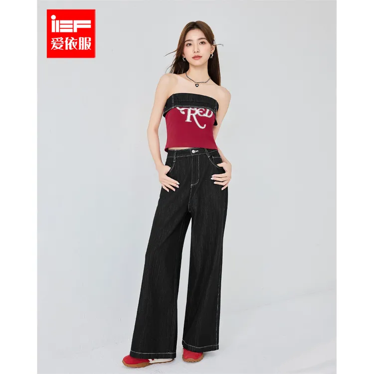IEF/爱依服时尚套装2025夏季新款美式街头潮酷个性辣妹风上下套裤