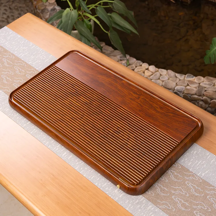 【活动】汉一心 黄色 25款整块实木茶盘家用端办公干泡茶电木款轻奢