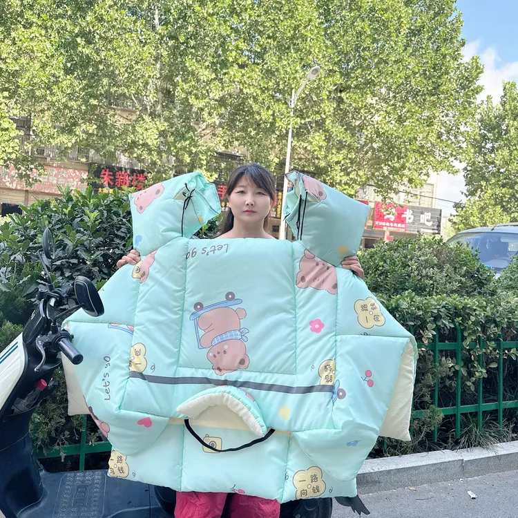 冬季电动车挡风被加大加厚加绒防水大小电动车通用防寒保暖挡风被