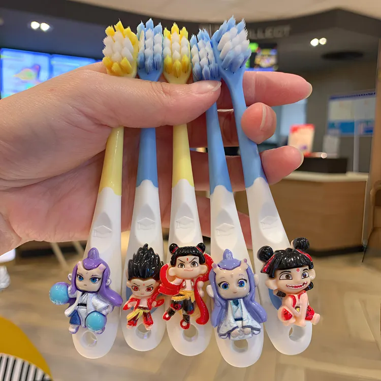 【5支】哪吒敖丙儿童专用软毛牙刷男女孩3-10岁护齿保护牙龈万毛刷