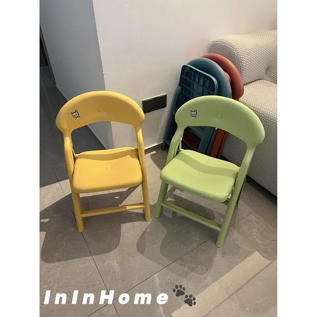 便携式折叠靠背椅舒服久坐户外露营宿舍家用椅子儿童餐桌小矮板凳