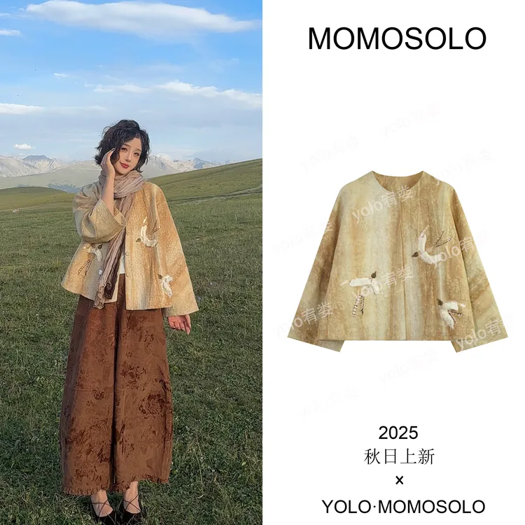 •燕归•2025秋新奇上新重磅原创喜燕手工刺绣编制亚麻外套MM898