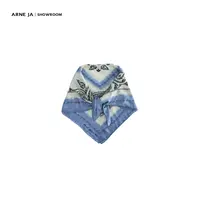 ARNE JA｜“法式浪漫”全羊毛蓝白佩斯利纹复古艺术方巾AS058