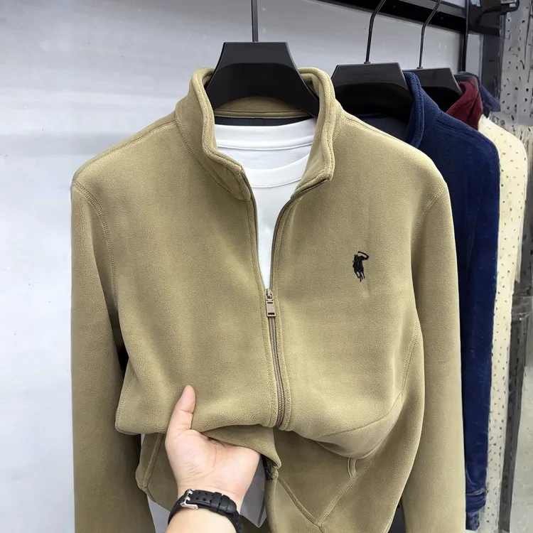 2025秋季新款男士抓绒摇粒绒拉链卫衣宽松上衣休闲百搭亲肤外套  